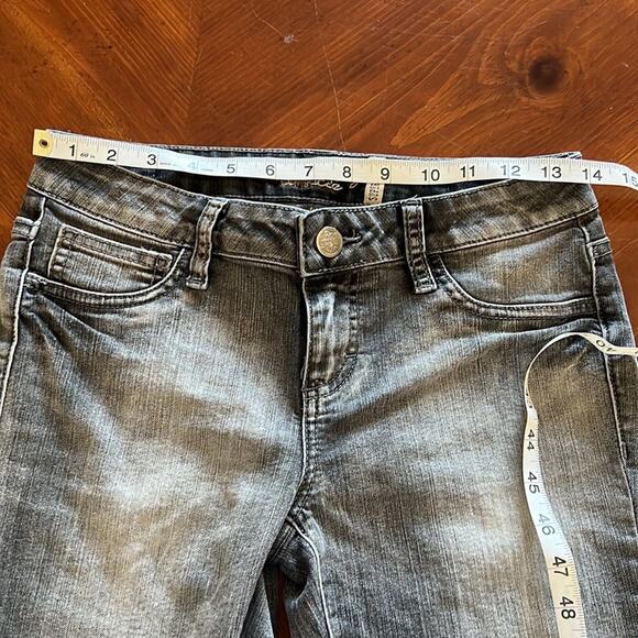 American Rag cie Faded Black Gray Super Skinny Stretch Denim Jeans Size 5-S - Picture 9 of 11